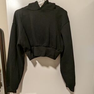 Crop Black Hoodie
